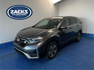 New Price! 2020 Honda CR-V LX LX AWD Certified. CVT AWD Sonic Gray Pearl 1.5L I4 Turbocharged DOHC 16V LEV3-ULEV50 190hp<br>Odometer is 7975 kilometers below market average!<br><br>AWD, 17 Aluminum Alloy Wheels, Air Conditioning, Apple CarPlay/Android Auto, Automatic temperature control, Exterior Parking Camera Rear, Forward collision: Collision Mitigation Braking System (CMBS) + FCW mitigation, Heated door mirrors, Heated Front Bucket Seats, Heated front seats, Lane departure: Lane Keeping Assist System (LKAS) active, Power steering, Power windows, Radio: 160-Watt AM/FM Audio System, Rear window defroster, Remote keyless entry, Telescoping steering wheel, Tilt steering wheel.<br><br>This vehicle is Zacks Certified! Youre approved! We work with you. Together well find a solution that makes sense for your individual situation. Please visit us or call 902 843-3900 to learn about our great selection.<br><br>With 22 lenders available Zacks Auto Sales can offer our customers with the lowest available interest rate. Thank you for taking the time to check out our selection!
