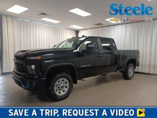 Our Diesel powered 2024 Chevrolet Silverado 3500 W/T Crew Cab 4X4 in Black is a leading choice for long days! Motivated by a TurboCharged 6.6 Litre DuraMax Diesel V8 serving up 470hp and 975lb-ft of torque to a 10 Speed Allison Automatic transmission. An auto-locking rear differential and 2-speed transfer case bring this Four Wheel Drive truck even more confident capability. Its also easy to stand out with our Silverados black bumpers, black beltline moldings, black-capped power trailer mirrors, a trailer hitch, cargo-area lights, recovery hooks, and rear/side bed steps. A smart layout with supportive seats highlights our Work Truck cabin, which treats you to rewarding convenience with air conditioning, power accessories, a 12V power outlet, a 3.5-inch driver display, keyless access, pushbutton ignition, and a high-tech, high-function infotainment system. It bundles a 7-inch touchscreen, WiFi compatibility, wireless Android Auto®/Apple CarPlay®, Bluetooth®, and a six-speaker sound system for better connections. For safetys sake, Chevrolet supplies automatic braking, pedestrian detection, forward collision warning, a following distance indicator, lane-departure warning, an HD rearview camera, hitch guidance, hill start assistance, tire pressure monitoring, and more. Strong and strongly recommended, our Silverado 3500 W/T is one terrific truck! Save this Page and Call for Availability. We Know You Will Enjoy Your Test Drive Towards Ownership! Metros Premier Credit Specialist Team Good/Bad/New Credit? Divorce? Self-Employed?