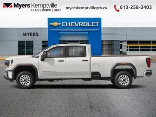 <b>DURAMAX 6.6L V8 TURBO DIESEL, Gooseneck/5th Wheel Prep Package!</b><br> <br> <br> <br>At Myers, we believe in giving our customers the power of choice. When you choose to shop with a Myers Auto Group dealership, you dont just have access to one inventory, youve got the purchasing power of an entire auto group behind you!<br> <br>  Bold and burly, this GMC 2500HD is built for the toughest jobs without breaking a sweat. <br> <br>This 2024 GMC 2500HD is highly configurable work truck that can haul a colossal amount of weight thanks to its potent drivetrain. This truck also offers amazing interior features that nestle occupants in comfort and luxury, with a great selection of tech features. For heavy-duty activities and even long-haul trips, the 2500HD is all the truck youll ever need.<br> <br> This white frost tricoat sought after diesel Crew Cab 4X4 pickup   has an automatic transmission and is powered by a  470HP 6.6L 8 Cylinder Engine.<br> <br> Our Sierra 2500HDs trim level is Denali Ultimate. This top of the line Sierra 2500HD Denali Ultimate Package is the pinnacle of 3/4 ton truck as it comes fully loaded with luxurious features such as leather cooled seats, a heads-up display, power sunroof, power adjustable pedals with memory settings, power-retractable side steps, a heavy-duty suspension, lane departure warning, forward collision alert, unique aluminum wheels and exterior styling, signature LED lighting, a large touchscreen with navigation, Apple CarPlay, Android Auto and 4G LTE capability. Additionally, this truck also comes with a leather wrapped wheel with audio controls, wireless charging, Bose premium audio, remote engine start, a CornerStep rear bumper and cargo tie downs hooks with LED box lighting and a ProGrade trailering system with hitch guidance. This vehicle has been upgraded with the following features: Duramax 6.6l V8 Turbo Diesel, Gooseneck/5th Wheel Prep Package. <br><br> <br>To apply right now for financing use this link : <a href=https://www.myerskemptvillegm.ca/finance/ target=_blank>https://www.myerskemptvillegm.ca/finance/</a><br><br> <br/> See dealer for details. <br> <br>Your journey to better driving experiences begins in our inventory, where youll find a stunning selection of brand-new Chevrolet, Buick, and GMC models. If youre looking to get additional luxuries at a wallet-friendly price, dont just pick pre-owned -- choose from our selection of over 300 Myers Approved used vehicles! Our incredible sales team will match you with the car, truck, or SUV thats got everything youre looking for, and much more. o~o