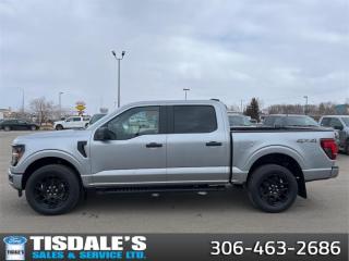 <b>STX Appearance Package, 20 Wheels, Spray-in Bedliner!</b><br> <br> <br> <br>Check out the large selection of new Fords at Tisdales today!<br> <br>  Smart engineering, impressive tech, and rugged styling make the F-150 hard to pass up. <br> <br>Just as you mould, strengthen and adapt to fit your lifestyle, the truck you own should do the same. The Ford F-150 puts productivity, practicality and reliability at the forefront, with a host of convenience and tech features as well as rock-solid build quality, ensuring that all of your day-to-day activities are a breeze. Theres one for the working warrior, the long hauler and the fanatic. No matter who you are and what you do with your truck, F-150 doesnt miss.<br> <br> This iconic silver metallic Crew Cab 4X4 pickup   has an automatic transmission and is powered by a  325HP 2.7L V6 Cylinder Engine.<br> <br> Our F-150s trim level is STX. This STX trim steps things up with upgraded aluminum wheels, along with great standard features such as class IV tow equipment with trailer sway control, remote keyless entry, cargo box lighting, and a 12-inch infotainment screen powered by SYNC 4 featuring voice-activated navigation, SiriusXM satellite radio, Apple CarPlay, Android Auto and FordPass Connect 5G internet hotspot. Safety features also include blind spot detection, lane keep assist with lane departure warning, front and rear collision mitigation and automatic emergency braking. This vehicle has been upgraded with the following features: Stx Appearance Package, 20 Wheels, Spray-in Bedliner. <br><br> View the original window sticker for this vehicle with this url <b><a href=http://www.windowsticker.forddirect.com/windowsticker.pdf?vin=1FTEW2LP1RKD43426 target=_blank>http://www.windowsticker.forddirect.com/windowsticker.pdf?vin=1FTEW2LP1RKD43426</a></b>.<br> <br>To apply right now for financing use this link : <a href=http://www.tisdales.com/shopping-tools/apply-for-credit.html target=_blank>http://www.tisdales.com/shopping-tools/apply-for-credit.html</a><br><br> <br/>    0% financing for 60 months. 2.99% financing for 84 months. <br> Buy this vehicle now for the lowest bi-weekly payment of <b>$422.58</b> with $0 down for 84 months @ 2.99% APR O.A.C. ( Plus applicable taxes -  $699 administration fee included in sale price.   ).  Incentives expire 2024-04-30.  See dealer for details. <br> <br>Tisdales is not your standard dealership. Sales consultants are available to discuss what vehicle would best suit the customer and their lifestyle, and if a certain vehicle isnt readily available on the lot, one will be brought in. o~o