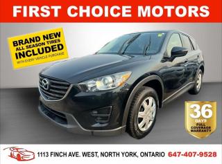 Welcome to First Choice Motors, the largest car dealership in Toronto of pre-owned cars, SUVs, and vans priced between $5000-$15,000. With an impressive inventory of over 300 vehicles in stock, we are dedicated to providing our customers with a vast selection of affordable and reliable options. <br><br>Were thrilled to offer a used 2016 Mazda CX-5 GX, black color with 173,000km (STK#7071) This vehicle was $14990 NOW ON SALE FOR $12990. It is equipped with the following features:<br>- Automatic Transmission<br>- Heated seats<br>- Bluetooth<br>- Reverse camera<br>- Alloy wheels<br>- Power windows<br>- Power locks<br>- Power mirrors<br>- Air Conditioning<br><br>At First Choice Motors, we believe in providing quality vehicles that our customers can depend on. All our vehicles come with a 36-day FULL COVERAGE warranty. We also offer additional warranty options up to 5 years for our customers who want extra peace of mind.<br><br>Furthermore, all our vehicles are sold fully certified with brand new brakes rotors and pads, a fresh oil change, and brand new set of all-season tires installed & balanced. You can be confident that this car is in excellent condition and ready to hit the road.<br><br>At First Choice Motors, we believe that everyone deserves a chance to own a reliable and affordable vehicle. Thats why we offer financing options with low interest rates starting at 7.9% O.A.C. Were proud to approve all customers, including those with bad credit, no credit, students, and even 9 socials. Our finance team is dedicated to finding the best financing option for you and making the car buying process as smooth and stress-free as possible.<br><br>Our dealership is open 7 days a week to provide you with the best customer service possible. We carry the largest selection of used vehicles for sale under $9990 in all of Ontario. We stock over 300 cars, mostly Hyundai, Chevrolet, Mazda, Honda, Volkswagen, Toyota, Ford, Dodge, Kia, Mitsubishi, Acura, Lexus, and more. With our ongoing sale, you can find your dream car at a price you can afford. Come visit us today and experience why we are the best choice for your next used car purchase!<br><br>All prices exclude a $10 OMVIC fee, license plates & registration  and ONTARIO HST (13%)