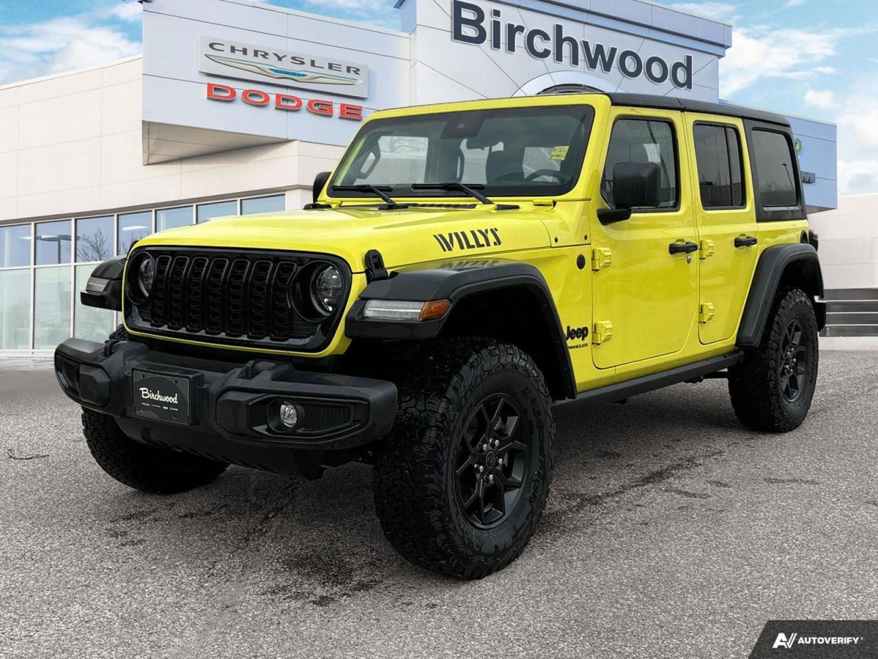 New 2024 Jeep Wrangler Willys Black Freedom Top 3–piece modular hardtop for sale in Winnipeg, MB