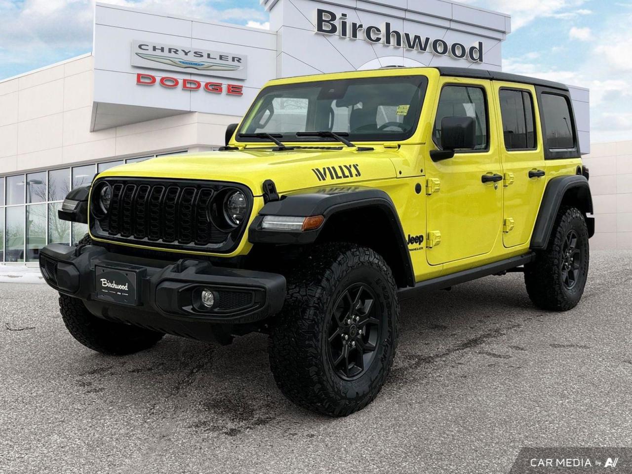 New 2024 Jeep Wrangler Willys Black Freedom Top 3–piece modular hardtop for sale in Winnipeg, MB