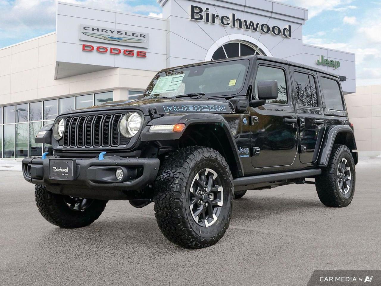 New 2024 Jeep Wrangler Rubicon X PLUG IN HYBRID | Uconnect 5W with 12.3–inch display | Apple CarPlay capable for sale in Winnipeg, MB