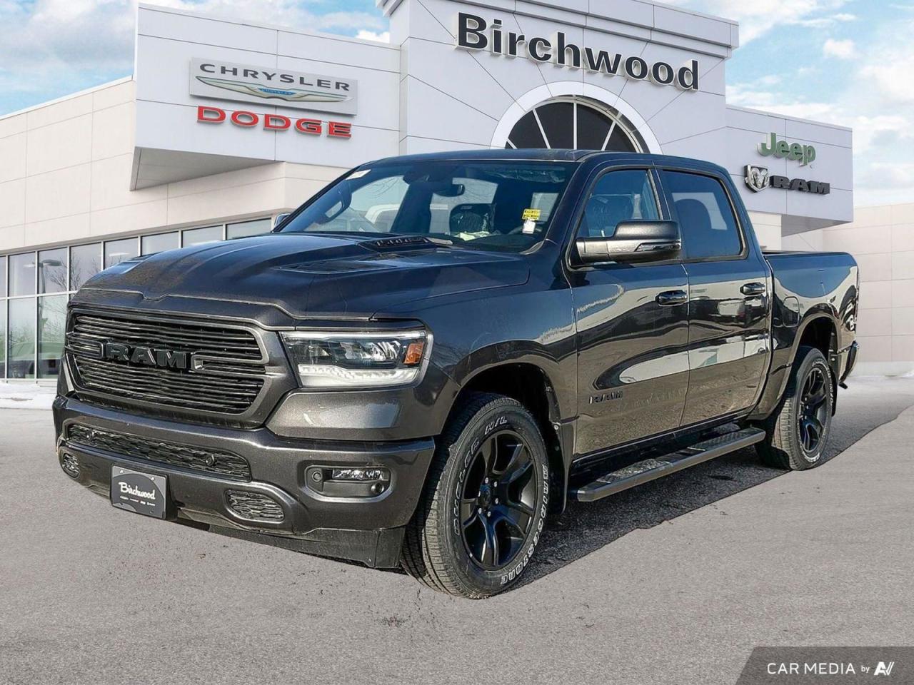 New 2024 RAM 1500 Sport Dual–Pane Panoramic Sunroof | Sport performance hood for sale in Winnipeg, MB