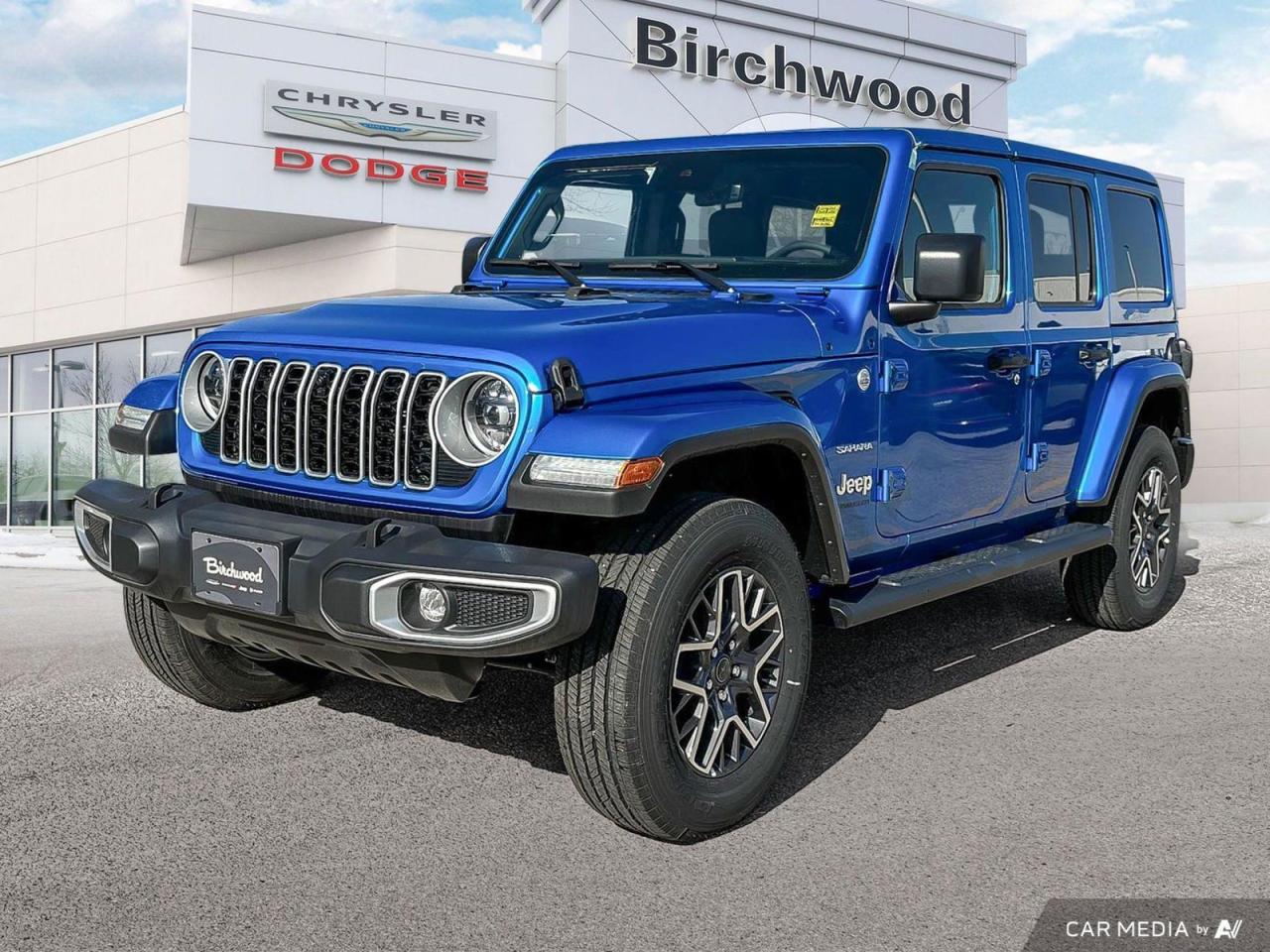 New 2024 Jeep Wrangler Sahara Body–colour Freedom Top 3–piece modular hardtop for sale in Winnipeg, MB