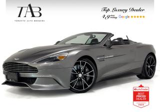 This beautiful 2014 Aston Martin Vanquish is a local Ontario vehicle. Experience the epitome of automotive excellence with the 2014 Aston Martin Vanquish Convertible. Crafted to perfection, this masterpiece boasts a roaring V12 engine and sleek 20-inch wheels, seamlessly blending power and style. 

Key features:

- V12 Engine
- Convertible Top
- 20-inch Wheels
- Handcrafted Interior
- Leather Upholstery
- Rearview Camera
- Keyless Entry
- Dual-zone Climate Control
- Bluetooth Connectivity
- Heated Seats
- Vented Seats
- Memory Seats


NOW OFFERING 3 MONTH DEFERRED FINANCING PAYMENTS ON APPROVED CREDIT.

 Looking for a top-rated pre-owned luxury car dealership in the GTA? Look no further than Toronto Auto Brokers (TAB)! Were proud to have won multiple awards, including the 2023 GTA Top Choice Luxury Pre Owned Dealership Award, 2023 CarGurus Top Rated Dealer, 2024 CBRB Dealer Award, the Canadian Choice Award 2024,the 2024 BNS Award, the 2023 Three Best Rated Dealer Award, and many more!

With 30 years of experience serving the Greater Toronto Area, TAB is a respected and trusted name in the pre-owned luxury car industry. Our 30,000 sq.Ft indoor showroom is home to a wide range of luxury vehicles from top brands like BMW, Mercedes-Benz, Audi, Porsche, Land Rover, Jaguar, Aston Martin, Bentley, Maserati, and more. And we dont just serve the GTA, were proud to offer our services to all cities in Canada, including Vancouver, Montreal, Calgary, Edmonton, Winnipeg, Saskatchewan, Halifax, and more.

At TAB, were committed to providing a no-pressure environment and honest work ethics. As a family-owned and operated business, we treat every customer like family and ensure that every interaction is a positive one. Come experience the TAB Lifestyle at its truest form, luxury car buying has never been more enjoyable and exciting!

We offer a variety of services to make your purchase experience as easy and stress-free as possible. From competitive and simple financing and leasing options to extended warranties, aftermarket services, and full history reports on every vehicle, we have everything you need to make an informed decision. We welcome every trade, even if youre just looking to sell your car without buying, and when it comes to financing or leasing, we offer same day approvals, with access to over 50 lenders, including all of the banks in Canada. Feel free to check out your own Equifax credit score without affecting your credit score, simply click on the Equifax tab above and see if you qualify.

So if youre looking for a luxury pre-owned car dealership in Toronto, look no further than TAB! We proudly serve the GTA, including Toronto, Etobicoke, Woodbridge, North York, York Region, Vaughan, Thornhill, Richmond Hill, Mississauga, Scarborough, Markham, Oshawa, Peteborough, Hamilton, Newmarket, Orangeville, Aurora, Brantford, Barrie, Kitchener, Niagara Falls, Oakville, Cambridge, Kitchener, Waterloo, Guelph, London, Windsor, Orillia, Pickering, Ajax, Whitby, Durham, Cobourg, Belleville, Kingston, Ottawa, Montreal, Vancouver, Winnipeg, Calgary, Edmonton, Regina, Halifax, and more.

Call us today or visit our website to learn more about our inventory and services. And remember, all prices exclude applicable taxes and licensing, and vehicles can be certified at an additional cost of $799.