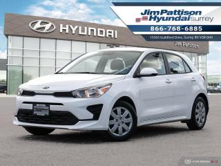 ACCIDENT FREE!! LOCAL CAR!! LOW KMS!! Options include: Apple carplay, Android auto, Heated seats, Tire pressure monitor,  Back up camera, and much more. This used 2021 Kia Rio 5-Door LX+ is now available to test drive at Jim Pattison Hyundai Surrey. This amazing local vehicle has been fully inspected at Jim Pattison Hyundai Surrey and all servicing is up to date. It also retains the balance of its factory KIA warranty. We always include a 30-day powertrain guarantee, 14-day exchange privilege and a CarFax vehicle history report with all of our pre-owned vehicles. For a limited time, this used Rio 5-door is also available at special financing rates! Call 1-866-768-6885! Do you prefer text contact? You can TEXT our sales team directly @ 778-770-1084. Price does not include $599 documentation fee, $380 preparation charge, $599 finance placement fee if applicable and taxes.  DL#10977