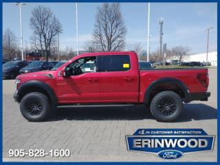 Unleash the Power of Innovation with the 2024 Ford F-150 Raptor.  This Rapid Red Metallic Tinted Clearcoat Crew Cab Pickup boasts a V6 engine, automatic transmission, and 4x4 drivetrain for optimal performance.  Experience luxury and capability with the Raptor trim. Enjoy features like Adaptive Cruise Control, Leather Bucket Seats, and an Aerial View Display System. The trucks Active Suspension and Tow Hitch ensure a smooth ride and towing convenience, while the Black Leather interior adds a touch of sophistication.  Dominate the road with the Ford F-150 Raptor. From its cutting-edge safety features to its advanced technology and rugged exterior, this truck is designed to elevate your driving experience. Conquer any terrain with confidence and style in this ultimate combination of power and luxury.