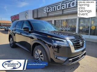 <b>Includes Block Heater, All Weather Floor Mats, Rear Bumper Protector & 5-Star Package  <br> <br></b><br>  <br> <br>  On the highway or the scenic route, this 2024 Nissan Pathfinder does it with style. <br> <br>With all the latest safety features, all the latest innovations for capability, and all the latest connectivity and style features you could want, this 2024 Nissan Pathfinder is ready for every adventure. Whether its the urban cityscape, or the backcountry trail, this 2024Pathfinder was designed to tackle it with grace. If you have an active family, they deserve all the comfort, style, and capability of the 2024 Nissan Pathfinder.<br> <br> This super black SUV  has a 9 speed automatic transmission and is powered by a  284HP 3.5L V6 Cylinder Engine.<br> <br> Our Pathfinders trim level is S. This Pathfinder S is ready for the city or the trail with modern features such as NissanConnect with touchscreen and voice command, Apple CarPlay and Android Auto, paddle shifters, towing equipment with sway control, automatic locking hubs, alloy wheels, and automatic LED headlamps. Keep your family safe and comfortable with heated seats, a heated leather steering wheel, remote keyless entry and push button start, collision mitigation, lane keep assist, blind spot intervention, and rear parking sensors. This vehicle has been upgraded with the following features: Heated Seats,  Apple Carplay,  Android Auto,  Blind Spot Detection,  Adaptive Cruise Control,  Lane Keep Assist,  Lane Departure Warning. <br><br> <br>To apply right now for financing use this link : <a href=https://www.standardnissan.ca/finance/apply-for-financing/ target=_blank>https://www.standardnissan.ca/finance/apply-for-financing/</a><br><br> <br/> Weve discounted this vehicle $689. Incentives expire 2024-04-30.  See dealer for details. <br> <br>Why buy from Standard Nissan in Swift Current, SK? Our dealership is owned & operated by a local family that has been serving the automotive needs of local clients for over 110 years! We rely on a reputation of fair deals with good service and top products. With your support, we are able to give back to the community. <br><br>Every retail vehicle new or used purchased from us receives our 5-star package:<br><ul><li>*Platinum Tire & Rim Road Hazzard Coverage</li><li>**Platinum Security Theft Prevention & Insurance</li><li>***Key Fob & Remote Replacement</li><li>****$20 Oil Change Discount For As Long As You Own Your Car</li><li>*****Nitrogen Filled Tires</li></ul><br>Buyers from all over have also discovered our customer service and deals as we deliver all over the prairies & beyond!#BetterTogether<br> Come by and check out our fleet of 30+ used cars and trucks and 40+ new cars and trucks for sale in Swift Current.  o~o