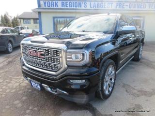Used 2018 GMC Sierra 1500 LOADED DENALI-EDITION 5 PASSENGER 6.2L - V8.. 4X4.. CREW-CAB.. SHORTY.. NAVIGATION.. LEATHER.. HEATED SEATS & WHEEL.. BACK-UP CAMERA.. POWER PEDALS.. for sale in Bradford, ON