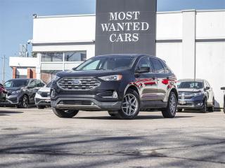 <span style=font-size:14px;><span style=font-family:times new roman,times,serif;>This 2021 Ford Edge has a CLEAN CARFAX with no accidents and is also a one owner Canadian lease return vehicle with Trois-Rivieres Ford Lincoln service records. High-value options included with this vehicle are; blind spot indicators, lane departure warning, rear sensor, heated / power seats, heated steering wheel, power tailgate, convenience entry, app connect, xenon headlights, back up camera, touchscreen, remote start, multifunction steering wheel, 18” alloy rims and fog lights, offering immense value.<br /> <br /><strong>A used set of tires is also available for purchase, please ask your sales representative for pricing.</strong><br /> <br />Why buy from us?<br /> <br />Most Wanted Cars is a place where customers send their family and friends. MWC offers the best financing options in Kitchener-Waterloo and the surrounding areas. Family-owned and operated, MWC has served customers since 1975 and is also DealerRater’s 2022 Provincial Winner for Used Car Dealers. MWC is also honoured to have an A+ standing on Better Business Bureau and a 4.8/5 customer satisfaction rating across all online platforms with over 1400 reviews. With two locations to serve you better, our inventory consists of over 150 used cars, trucks, vans, and SUVs.<br /> <br />Our main office is located at 1620 King Street East, Kitchener, Ontario. Please call us at 519-772-3040 or visit our website at www.mostwantedcars.ca to check out our full inventory list and complete an easy online finance application to get exclusive online preferred rates.<br /> <br />*Price listed is available to finance purchases only on approved credit. The price of the vehicle may differ from other forms of payment. Taxes and licensing are excluded from the price shown above*</span></span><br />