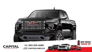 This GMC Canyon boasts a Turbocharged Gas I4 2.7L/ engine powering this Automatic transmission. ENGINE, TURBOMAX (310 hp [231 kW] @ 5600 rpm, 430 lb-ft of torque [583 Nm] @ 3000 rpm) (STD), Wireless Apple CarPlay/Wireless Android Auto, Windows, remote Express-Down, all windows.*This GMC Canyon Comes Equipped with These Options *Windows, power with driver Express-Up and Down, Windows, power rear, express down, Window, power with front passenger Express-Down, Wi-Fi Hotspot capable (Terms and limitations apply. See onstar.ca or dealer for details.), Wheels, 18 x 8.5 (45.7 cm x 21.6 cm) Dark Grey painted Aluminum, Wheel, spare, 17 x 8 (43.2 cm x 20.3 cm) steel, Wheel opening mouldings, Visors, driver and front passenger vanity mirrors, Vehicle health management provides advanced warning of vehicle issues, USB Ports, 2 (first row) Charge/Data ports located on console.* Visit Us Today *Test drive this must-see, must-drive, must-own beauty today at Capital Chevrolet Buick GMC Inc., 13103 Lake Fraser Drive SE, Calgary, AB T2J 3H5.
