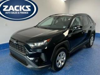 New Price! 2021 Toyota RAV4 LE LE AWD Certified. 8-Speed Automatic AWD Midnight Black Metallic 2.5L 4-Cylinder DOHC<br>Odometer is 6299 kilometers below market average!<br><br>AWD, Black w/Fabric Seat Trim, Air Conditioning, AM/FM radio, Apple CarPlay/Android Auto, Auto High-beam Headlights, Exterior Parking Camera Rear, Heated door mirrors, Heated Front Bucket Seats, Power windows, Radio: Audio Plus, RAV4 LE Grade, Rear window defroster, Remote keyless entry, Telescoping steering wheel, Turn signal indicator mirrors.<br><br>Certification Program Details: Fully Reconditioned | Fresh 2 Yr MVI | 30 day warranty* | 110 point inspection | Full tank of fuel | Krown rustproofed | Flexible financing options | Professionally detailed<br><br>This vehicle is Zacks Certified! Youre approved! We work with you. Together well find a solution that makes sense for your individual situation. Please visit us or call 902 843-3900 to learn about our great selection.<br>Awards:<br>  * ALG Canada Residual Value Awards<br>With 22 lenders available Zacks Auto Sales can offer our customers with the lowest available interest rate. Thank you for taking the time to check out our selection!