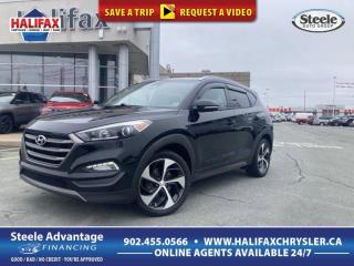 Recent Arrival!2016 Hyundai Tucson Premium Ash Black 1.6L I4 DGI AWD 7-Speed Automatic**Live Market Value Pricing**, AWD, 3-Stage Heated Front Bucket Seats, Air Conditioning, Alloy wheels, Exterior Parking Camera Rear, Heated rear seats, Power driver seat, Remote keyless entry, Steering wheel mounted audio controls.Top reasons for buying from Halifax Chrysler: Live Market Value Pricing, No Pressure Environment, State Of The Art facility, Mopar Certified Technicians, Convenient Location, Best Test Drive Route In City, Full Disclosure.Here at Halifax Chrysler, we are committed to providing excellence in customer service and will ensure your purchasing experience is second to none! Visit us at 12 Lakelands Boulevard in Bayers Lake, call us at 902-455-0566 or visit us online at www.halifaxchrysler.com *** We do our best to ensure vehicle specifications are accurate. It is up to the buyer to confirm details.***Awards:* IIHS Canada Top Safety Pick+, Top Safety Pick+