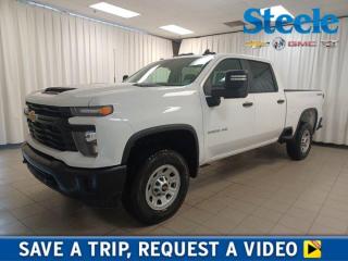 Up to any task, our Diesel powered 2024 Chevrolet Silverado 3500 W/T Crew Cab 4X4 in Summit White is a leading choice for long days! Motivated by a TurboCharged 6.6 Litre DuraMax Diesel V8 serving up 470hp and 975lb-ft of torque to a 10 Speed Allison Automatic transmission. An auto-locking rear differential and 2-speed transfer case bring this Four Wheel Drive truck even more confident capability. Its also easy to stand out with our Silverados black bumpers, black beltline moldings, black-capped power trailer mirrors, a trailer hitch, cargo-area lights, recovery hooks, and rear/side bed steps. Prepare to be impressed with our Work Truck cabin, which treats you to rewarding convenience with air conditioning, power accessories, a 12V power outlet, a 3.5-inch driver display, keyless access, pushbutton ignition, and a high-tech, high-function infotainment system. It bundles a 7-inch touchscreen, WiFi compatibility, wireless Android Auto®/Apple CarPlay®, Bluetooth®, and a six-speaker sound system for better connections. For safetys sake, Chevrolet supplies automatic braking, pedestrian detection, forward collision warning, a following distance indicator, lane-departure warning, an HD rearview camera, hitch guidance, hill start assistance, tire pressure monitoring, and more. Strong and strongly recommended, our Silverado 3500 W/T is one terrific truck! Save this Page and Call for Availability. We Know You Will Enjoy Your Test Drive Towards Ownership! Metros Premier Credit Specialist Team Good/Bad/New Credit? Divorce? Self-Employed?