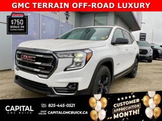 Take a look at this amazing FULLY LOADED 2024 GMC Terrain AT4! Equipped with heated seats, heated steering, panoramic sunroof, heads-up display, 360 CAM, front and rear park assist, navigation and so much more! CALL NOW!Ask for the Internet Department for more information or book your test drive today! Text 365-601-8318 for fast answers at your fingertips!AMVIC Licensed Dealer - Licence Number B1044900Disclaimer: All prices are plus taxes and include all cash credits and loyalties. See dealer for details. AMVIC Licensed Dealer # B1044900