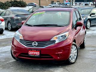 ONE OWNER. CERTIFIED. NO ACCIDENT <br><div>
2014 NISSAN VERSA NOTE SV MODEL.
LOW KMS
GAS SAVER 1.6L 4 CYLINDER ENGINE.

ONE OF THE CLEANEST OUT THERE. THE BODY AND INTERIOR ARE GREAT ABSOLUTELY NO RUST.
MECHANICALLY SOUNDS PERFECT..

ALL MAINTENANCE BEEN DONE AT TIME WITH FULL OF SERVICE RECORDS AVAILABLE ON CARFAX. 

EQUIPPED WITH:
BACK UP CAMERA 
POWER WINDOWS 
POWER LOCK 
BLUETOOTH 
USB
STEERING WHEEL AUDIO CONTROL 
CRUISE CONTROL 

?COMES FULLY CERTIFIED ( SAFETY ) INCLUDED WITH MULTIPLE POINTS INSPECTION ALONG WITH CARFAX HISTORY REPORT. 

?WARRANTY PKGS AVAILABLE UP TO 4 YEARS! 

?ALL TRADE INS ARE WELCOME BRING YOUR TRADE IN TODAY. 

PRICE + HST NO EXTRA OR HIDDEN FEES.

PLEASE CONTACT US TO BOOK YOUR APPOINTMENT FOR VIEWING AND TEST DRIVE.

“WE STAND BEHIND EVERY VEHICLE WE SALE”
TERMINAL MOTORS IS A FAMILY RUN BUSINESS COMMITTED TO YOU. 


TERMINAL MOTORS 
1421 SPEERS RD, OAKVILLE </div>
