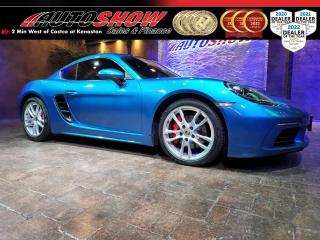 <strong>*** BEAUTIFUL OPTIONED UP PORSCHE 718 CAYMAN S! *** SPORT CHRONO PACKAGE + A/C VENTILATED SEATS + NAVIGATION!!! *** </strong>From the Sapphire Blue exterior, to the Sport Chrono Package, to the AC Ventilated Seats, This Cayman S has to be one of the most excellently optioned variations available! Built for style, comfort, and a powerful yet luxurious drive!  0-60MPH comes in an <strong>IMPRESSIVE 3.6 SECONDS</strong>......Full 3M clear vinyl protection across the front bumper, hood, front fenders and mirrors ($2,500.00 of paint protection film). Excellent history, regularly serviced at Porsche.  An enthusiasts car through and through!!! Equipped with a Mid Mounted<strong> 2.5L BOXER TURBO w/ PORSCHE 7-SPEED PDK</strong>......Full Leather Package......<strong>14-WAY SPORT SEATS</strong> w/ Memory, Heat, AND Ventilation!!......<strong>ACTIVE REAR SPOILER</strong>......Red Painted Performance Brakes w/ Drilled Rotors......<strong>UPGRADED 19-INCH 10-SPOKE WHEELS</strong>......Turbo Air Inlets......<strong>PORSCHE DYNAMIC LIGHT SYSTEM</strong> w/ <strong>LED HEADLIGHTS & TAILIGHTS</strong>......Multimedia Touchscreen w/ Bluetooth Connectivity......<strong>NAVIGATION</strong> Package......<strong>SELECTABLE DRIVE MODES</strong> (Normal, Sport, Sport Plus)......USB & AUX connections......<strong>MASSIVE STORAGE COMPARTMENTS</strong> w/ The Rear Hatch & Front Trunk......<strong>DUAL-ZONE AUTOMATIC CLIMATE CONTROL</strong>......Rain-Sensing Wipers......Power Convenience Package (Windows, Locks, Mirrors)......<strong>350HP TURBO BOXER</strong> w/ <strong>REAR WHEEL DRIVE</strong>.  <br /><br />PLEASE NOTE: AN APPOINTMENT IS REQUIRED TO VIEW THIS VEHICLE.<br /><br />This Porsche 718 Cayman S comes with all original books and manuals, and custom fitted Porsche mats! Really, ONLY 64,000KM! This beautiful Cayman S is on the lot and sale priced at $72,800 with dealer arranged financing and extended warranty options available!<br /><br /><br />Will accept trades. Please call (204)560-6287 or View at 3165 McGillivray Blvd. (Conveniently located two minutes West from Costco at corner of Kenaston and McGillivray Blvd.)<br /><br />In addition to this please view our complete inventory of used <a href=\https://www.autoshowwinnipeg.com/used-trucks-winnipeg/\>trucks</a>, used <a href=\https://www.autoshowwinnipeg.com/used-cars-winnipeg/\>SUVs</a>, used <a href=\https://www.autoshowwinnipeg.com/used-cars-winnipeg/\>Vans</a>, used <a href=\https://www.autoshowwinnipeg.com/new-used-rvs-winnipeg/\>RVs</a>, and used <a href=\https://www.autoshowwinnipeg.com/used-cars-winnipeg/\>Cars</a> in Winnipeg on our website: <a href=\https://www.autoshowwinnipeg.com/\>WWW.AUTOSHOWWINNIPEG.COM</a><br /><br />Complete comprehensive warranty is available for this vehicle. Please ask for warranty option details. All advertised prices and payments plus taxes (where applicable).<br /><br />Winnipeg, MB - Manitoba Dealer Permit # 4908