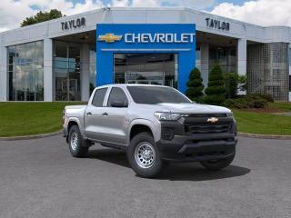 <b>Apple CarPlay,  Android Auto,  Remote Keyless Entry,  Lane Keep Assist,  Front Pedestrian Braking!</b><br> <br>   Whether youre an outdoor enthusiast or urban explorer, this bold and capable 2024 Colorado is your best companion. <br> <br> With robust powertrain options and an incredibly refined interior, this Chevrolet Colorado is simply unstoppable. Boasting a raft of features for supreme off-roading prowess, this truck will take you over all terrain and back, without breaking a sweat. This 2024 Colorado is a great embodiment of versatility, capability and great value.<br> <br> This sterling grey metallic Crew Cab 4X4 pickup   has an automatic transmission and is powered by a   2.7L 4 Cylinder Engine.<br> <br> Our Colorados trim level is WT. This rugged truck rewards you with great standard features such as a vivid 11.3-inch diagonal infotainment screen with Apple CarPlay and Android Auto, remote keyless entry, air conditioning, and a 6-speaker audio system. Safety features include automatic emergency braking, front pedestrian braking, lane keeping assist with lane departure warning, Teen Driver, and forward collision alert with IntelliBeam high beam assist. This vehicle has been upgraded with the following features: Apple Carplay,  Android Auto,  Remote Keyless Entry,  Lane Keep Assist,  Front Pedestrian Braking. <br><br> <br>To apply right now for financing use this link : <a href=https://www.taylorautomall.com/finance/apply-for-financing/ target=_blank>https://www.taylorautomall.com/finance/apply-for-financing/</a><br><br> <br/>    5.99% financing for 84 months. <br> Buy this vehicle now for the lowest bi-weekly payment of <b>$320.29</b> with $0 down for 84 months @ 5.99% APR O.A.C. ( Plus applicable taxes -  Plus applicable fees   / Total Obligation of $58293  ).  Incentives expire 2024-05-31.  See dealer for details. <br> <br> <br>LEASING:<br><br>Estimated Lease Payment: $298 bi-weekly <br>Payment based on 9.5% lease financing for 24 months with $0 down payment on approved credit. Total obligation $15,542. Mileage allowance of 16,000 KM/year. Offer expires 2024-05-31.<br><br><br><br> Come by and check out our fleet of 80+ used cars and trucks and 150+ new cars and trucks for sale in Kingston.  o~o