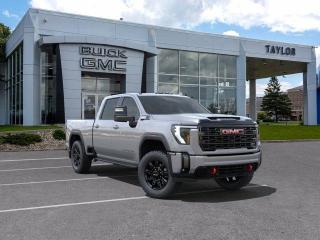 <b>Leather Seats,  Cooled Seats,  Off-Road Suspension,  Power Pedals,  Apple CarPlay!</b><br> <br>   This immensely capable 2024 GMC 2500HD has everything youre looking for in a heavy-duty truck. <br> <br>This 2024 GMC 2500HD is highly configurable work truck that can haul a colossal amount of weight thanks to its potent drivetrain. This truck also offers amazing interior features that nestle occupants in comfort and luxury, with a great selection of tech features. For heavy-duty activities and even long-haul trips, the 2500HD is all the truck youll ever need.<br> <br> This meteorite met ( sought after diesel Crew Cab 4X4 pickup   has an automatic transmission and is powered by a  470HP 6.6L 8 Cylinder Engine.<br> <br> Our Sierra 2500HDs trim level is AT4. Get ready to shred with this Sierra HD AT4, complete with an off-road suspension package, skid plates, hill descent control, red recovery hooks, a spray on bedliner and a blacked-out front grille. This sweet truck also comes with leather cooled seats, power adjustable pedals with memory settings, a heavy-duty locking rear differential, signature LED lighting, a larger 8 inch touchscreen premium infotainment system with wireless Apple CarPlay, Android Auto and 4G LTE capability, stylish aluminum wheels, remote keyless entry and a remote engine start, a CornerStep rear bumper and cargo tie downs hooks with LED box lighting. Additionally, this truck also comes with a useful rear vision camera with hitch guidance, a leather wrapped steering wheel with audio controls, and a ProGrade trailering system with an integrated brake controller. This vehicle has been upgraded with the following features: Leather Seats,  Cooled Seats,  Off-road Suspension,  Power Pedals,  Apple Carplay,  Android Auto,  Led Lights. <br><br> <br>To apply right now for financing use this link : <a href=https://www.taylorautomall.com/finance/apply-for-financing/ target=_blank>https://www.taylorautomall.com/finance/apply-for-financing/</a><br><br> <br/>    5.49% financing for 84 months. <br> Buy this vehicle now for the lowest bi-weekly payment of <b>$748.24</b> with $0 down for 84 months @ 5.49% APR O.A.C. ( Plus applicable taxes -  Plus applicable fees   / Total Obligation of $136182  ).  Incentives expire 2024-04-30.  See dealer for details. <br> <br> <br>LEASING:<br><br>Estimated Lease Payment: $767 bi-weekly <br>Payment based on 9.5% lease financing for 48 months with $0 down payment on approved credit. Total obligation $79,828. Mileage allowance of 20,000 KM/year. Offer expires 2024-04-30.<br><br><br><br> Come by and check out our fleet of 90+ used cars and trucks and 170+ new cars and trucks for sale in Kingston.  o~o