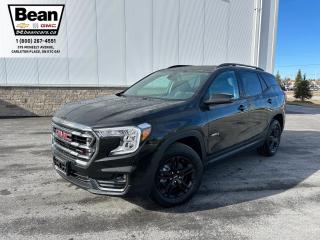 <h2><span style=color:#2ecc71><span style=font-size:18px><strong>Check out this 2024 GMC Terrain AT4 All-Wheel Drive!</strong></span></span></h2>

<p><span style=font-size:16px>Powered by a 1.5L 4cyl engine with up to 175hp & up to 203 lb-ft of torque.</span></p>

<p><span style=font-size:16px><strong>Comfort & Convenience Features:</strong>includes remote start/entry, power sunroof, heated front seats, heated steering wheel, power liftgate, HD rear vision & 17 gloss black aluminum wheels.</span></p>

<p><span style=font-size:16px><strong>Infotainment Tech & Audio:</strong>includes8 diagonal GMC Infotainment System includes multi-touch display, Bose premium audio system,Bluetooth streaming audio for music and most phones, Android Auto and Apple CarPlay capability for compatible phones, advanced voice recognition &AM/FM/SiriusXM stereo.</span></p>

<p><span style=font-size:16px><strong>This SUV also comes equipped with the following package</strong></span></p>

<p><span style=font-size:16px><strong>GMC Pro Safety Plus:</strong>lane change alert with side blind zone alert, rear cross traffic alert, rear park assist, adaptive cruise control, safety alert seat & outside heated power-adjustable mirrors includingmanual-folding with LED turn signal indicators.</span></p>

<h2><span style=color:#2ecc71><span style=font-size:18px><strong>Come test drive this SUV today!</strong></span></span></h2>

<h2><span style=color:#2ecc71><span style=font-size:18px><strong>613-257-2432</strong></span></span></h2>