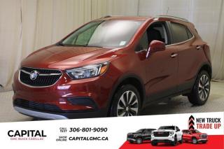 2022 Buick Encore Preferred AWD with a 1.4T 4 Cylinder and 6-Speed Transmission equipped with a Sunroof, Remote Start, Back up Camera, Front and Rear Park Assist, and lots of Safety Features!P.S...Sometimes texting is easier. Text (or call) 306-988-7738 for fast answers at your fingertips!Dealer License #914248Disclaimer: All prices are plus taxes & include all cash credits & loyalties. See dealer for Details. Dealer Permit # 914248