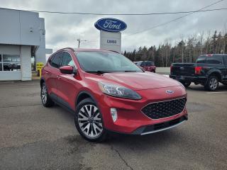 <p>2021 Ford Escape</p><p> </p><p>Titanium Hybrid 4D Sport Utility AWD 2.5L iVCT</p><p>Red</p><p> </p><p>One Owner Lease Return, Dealer Maintained.</p><p> </p><p>2.5L Hybrid, eCVT, AWD, 10 Speakers, Auto High-beam Headlights, B&O Sound System by Bang & Olufsen w/SiriusXM, Equipment Group 400A, Front dual zone A/C, Heated front seats, Heated steering wheel, Memory seat, Navigation System, Power driver seat, Power Liftgate, SYNC 3/Apple CarPlay/Android Auto.</p><p> </p><p>Benefits of shopping at Canso Ford: </p><p>- Carfax report with every quality pre-owned vehicle </p><p>- Full tank of fuel with every quality pre-owned vehicle </p><p>- 1-Year Tire and Rim Protection with every quality pre-owned vehicle.</p>