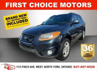 Welcome to First Choice Motors, the largest car dealership in Toronto of pre-owned cars, SUVs, and vans priced between $5000-$15,000. With an impressive inventory of over 300 vehicles in stock, we are dedicated to providing our customers with a vast selection of affordable and reliable options. <br><br>Were thrilled to offer a used 2010 Hyundai Santa Fe LIMITED, grey color with 269,000km (STK#7073) This vehicle was $6490 NOW ON SALE FOR $4990. It is equipped with the following features:<br>- Automatic Transmission<br>- Leather Seats<br>- Sunroof<br>- Heated seats<br>- All wheel drive<br>- Bluetooth<br>- Alloy wheels<br>- Power windows<br>- Power locks<br>- Power mirrors<br>- Air Conditioning<br><br>At First Choice Motors, we believe in providing quality vehicles that our customers can depend on. All our vehicles come with a 36-day FULL COVERAGE warranty. We also offer additional warranty options up to 5 years for our customers who want extra peace of mind.<br><br>Furthermore, all our vehicles are sold fully certified with brand new brakes rotors and pads, a fresh oil change, and brand new set of all-season tires installed & balanced. You can be confident that this car is in excellent condition and ready to hit the road.<br><br>At First Choice Motors, we believe that everyone deserves a chance to own a reliable and affordable vehicle. Thats why we offer financing options with low interest rates starting at 7.9% O.A.C. Were proud to approve all customers, including those with bad credit, no credit, students, and even 9 socials. Our finance team is dedicated to finding the best financing option for you and making the car buying process as smooth and stress-free as possible.<br><br>Our dealership is open 7 days a week to provide you with the best customer service possible. We carry the largest selection of used vehicles for sale under $9990 in all of Ontario. We stock over 300 cars, mostly Hyundai, Chevrolet, Mazda, Honda, Volkswagen, Toyota, Ford, Dodge, Kia, Mitsubishi, Acura, Lexus, and more. With our ongoing sale, you can find your dream car at a price you can afford. Come visit us today and experience why we are the best choice for your next used car purchase!<br><br>All prices exclude a $10 OMVIC fee, license plates & registration  and ONTARIO HST (13%)
