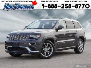 OHHHH YEAH!!! WHAT A DEAL!!! 2015 JEEP GRAND CHEROKEE SUMMIT 4X4!!! Equipped with a 3.0L Diesel Engine, Automatic Transmission, Premium Natura Leather Seating for Five, Blind Spot Detection, Forward Collision Warning, Lane Departure, Front and Rear Parking Sensors, Class IV Hitch, Fog Lights, Prox Entry, Heated Front and Second Row, Vented Seats, Heated Steering, Remote Start, Navigation, Panoramic Sunroof, Dual Climate, Auto Windsheild, Bluetooth, Push Button Start, Memory Seating, Power Tailgate, Rear Camera, CarPlay/Android, Sirius and so much more!! Are you on the Hunt for the perfect car in Ontario? Look no further than our car dealership! Our NON-COMMISSION sales team members are dedicated to providing you with the best service in town. Whether youre looking for a sleek pickup truck or a spacious family vehicle, our team has got you covered. Visit us today and take a test drive - we promise you wont be disappointed! Call 905-876-2580 or Email us at sales@huntchrysler.com