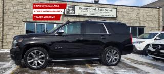 Need a vehicle that has style ? Look at our Pre-Owned 2015 CHEVROLET TAHOE LTZ 4X4 7 PASSENGER (Pictured in photo) /Filled with top options including Keyless Entry, Four wheel drive Bluetooth,Power Mirrors, Rearview camera, Leather Navigation Heated seats Power Locks, Power Windows./Air /Tilt /Cruise Am/Fm Stereo/ Cd Player Power seat  Power Sunroof,, Factory car starterSmooth ride at a great price thats ready for your test drive. Fully inspected and given a clean bill of health by our technicians and a 6 months warranty package.. Fully detailed on the interior and exterior so it feels like new to you. There should never be any surprises when buying a used car, thats why we share our Mechanical Fitness Assessment and Carfax with our customers, so you know what we know. Bonnybrook Auto , helping thousands find quality used vehicles at prices they can afford. If you would like to book a test drive, have questions about a vehicle or need information on finance rates, give our friendly staff a call today! Bonnybrook auto sales is proudly one of the few car dealerships that have been serving Calgary for over Twenty years. /TRADE INS WELCOMED/ Amvic Licensed Business. Due to the recent increase for used vehicles. Demand and sales combined with the U.S exchange rate, a lot vehicles are being exported to the U.S. We are in need of pre-owned vehicles. We give top dollar for your trades. We also purchase all makes and models.