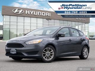 ACCIDENT FREE!! LOCAL CAR!! Options include: 16 inch aluminum wheels, Cruise control, Six speaker stereo,  and much more. This used 2016 Ford Focus SE is now available to test drive at Jim Pattison Hyundai Surrey. This amazing local vehicle has been fully inspected at Jim Pattison Hyundai Surrey and all servicing is up to date. We always include a 30-day powertrain guarantee, 14-day exchange privilege and a CarFax vehicle history report with all of our pre-owned vehicles. For a limited time, this used Focus is also available at special financing rates! Call 1-866-768-6885! Do you prefer text contact? You can TEXT our sales team directly @ 778-770-1084. Price does not include $599 documentation fee, $380 preparation charge, $599 finance placement fee if applicable and taxes.  DL#10977
