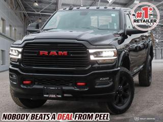 2022 Ram 2500 Laramie Crew Cab Night Edition | 6.4L Hemi V8 | 64" Bed | 12" Screen | 360 Surround View Camera | Power Running Boards | Harman/Kardon Premium Sound | Heated & Ventilated Leather Seats | Second Row Heated Seats | Night Edition | Tow-Mode Digital Rearview Mirror Package | 5th Wheel &  Gooseneck Towing Prep Group | Heavy-Duty Snowplow Prep Group | Towing Technology Group B | Trailer Brake Controller | 4.10 Rear Axle Ratio | Anti Spin Differential Rear Axle | Hard Tri-fold Tonneau Cover

One Owner Clean Carfax

Elevate your driving experience with the 2022 Ram 2500 Laramie Crew Cab Night Edition, a true embodiment of power, luxury, and versatility. This commanding truck boasts a potent 6.4L Hemi V8 engine paired with a 64" bed, providing the performance and capability you need for any task. Equipped with an expansive 12" touchscreen display and a 360 surround view camera, navigating through challenging terrain or tight spaces has never been easier. Step into the refined interior and indulge in the comfort of heated and ventilated leather seats, complemented by second-row heated seats for all passengers enjoyment. Immerse yourself in unparalleled sound quality with the Harman/Kardon premium sound system, delivering an immersive audio experience on every journey. Designed for maximum towing capability, this truck features a 5th Wheel & Gooseneck Towing Prep Group, Heavy-Duty Snowplow Prep Group, and Towing Technology Group B, ensuring you can tackle any hauling task with confidence. With thoughtful additions like power running boards, a tow-mode digital rearview mirror package, and a hard tri-fold tonneau cover, the Ram 2500 Laramie Night Edition offers both style and substance. Dominate the road in style and comfort with the exceptional 2022 Ram 2500 Laramie Crew Cab Night Edition.
______________________________________________________

Engage & Explore with Peel Chrysler: Whether youre inquiring about our latest offers or seeking guidance, 1-866-652-6197 connects you directly. Dive deeper online or connect with our team to navigate your automotive journey seamlessly.

WE TAKE ALL TRADES & CREDIT. WE SHIP ANYWHERE IN CANADA! OUR TEAM IS READY TO SERVE YOU 7 DAYS! COME SEE WHY NOBODY BEATS A DEAL FROM PEEL! Your Source for ALL make and models used cars and trucks
______________________________________________________

*FREE CarFax (click the link above to check it out at no cost to you!)*

*FULLY CERTIFIED! (Have you seen some of these other dealers stating in their advertisements that certification is an additional fee? NOT HERE! Our certification is already included in our low sale prices to save you more!)

______________________________________________________

Peel Chrysler  A Trusted Destination: Based in Port Credit, Ontario, we proudly serve customers from all corners of Ontario and Canada including Toronto, Oakville, North York, Richmond Hill, Ajax, Hamilton, Niagara Falls, Brampton, Thornhill, Scarborough, Vaughan, London, Windsor, Cambridge, Kitchener, Waterloo, Brantford, Sarnia, Pickering, Huntsville, Milton, Woodbridge, Maple, Aurora, Newmarket, Orangeville, Georgetown, Stouffville, Markham, North Bay, Sudbury, Barrie, Sault Ste. Marie, Parry Sound, Bracebridge, Gravenhurst, Oshawa, Ajax, Kingston, Innisfil and surrounding areas. On our website www.peelchrysler.com, you will find a vast selection of new vehicles including the new and used Ram 1500, 2500 and 3500. Chrysler Grand Caravan, Chrysler Pacifica, Jeep Cherokee, Wrangler and more. All vehicles are priced to sell. We deliver throughout Canada. website or call us 1-866-652-6197. 

Your Journey, Our Commitment: Beyond the transaction, Peel Chrysler prioritizes your satisfaction. While many of our pre-owned vehicles come equipped with two keys, variations might occur based on trade-ins. Regardless, our commitment to quality and service remains steadfast. Experience unmatched convenience with our nationwide delivery options. All advertised prices are for cash sale only. Optional Finance and Lease terms are available. A Loan Processing Fee of $499 may apply to facilitate selected Finance or Lease options. If opting to trade an encumbered vehicle towards a purchase and require Peel Chrysler to facilitate a lien payout on your behalf, a Lien Payout Fee of $299 may apply. Contact us for details. Peel Chrysler Pre-Owned Vehicles come standard with only one key.