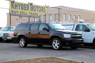 <p>Spring Sales Event on Now! $1,000 Off each vehicle until April 30 2024!</p>
<p>2007 Chevrolet Suburban LTZ 4X4 5.3L with 382,212km+2 Year Power train warranty. Engine replaced at around 328,000km by previous owner. Very well serviced, records on the carfax below. Fully loaded with Leather, Power seats, Heated Seats, Power folding rear seats, Power tailgate, Adjustable pedals, Navigation, DVD, Sunroof, Park assist, and Bose speakers. Runs and drives strong. Certified ready to go comes with our 2 year power train warranty. Carfax copy and paste link below:</p>
<p>https://vhr.carfax.ca/?id=dEWycijJA2Ta9bwCwYTkvJNCA/Z3E63T</p>
<p> </p>
<p>All-In Price (CERTIFICATION & WARRANTY INCLUDED)</p>
<p>Spring Sales Event on Now! $1,000 Off each vehicle until April 30 2024! </p>
<p>Was: $11,950 Now: $10,950</p>
<p>+Just Plus Tax and Licensing</p>
<p>No Hidden Charges or Extra Fees</p>
<p>Taxes and licensing not included in the price</p>
<p>For more HD images please visit khybermotors.com</p>
<p>2 Year Powertrain Warranty Covers:</p>
<p>1) Engine</p>
<p>2) Transmission</p>
<p>3) Head Gasket</p>
<p>4) Transaxle/Differential</p>
<p>5) Seals & Gaskets</p>
<p>Unlimited Kilometres, $1,000 Per Claim, $100 Deductible, $75 Activation fee.</p>
<p> </p>
<p>Khyber Motors LTD Family Owned & Operated SINCE 2005</p>
<p>90 Kennedy Road South</p>
<p>Brampton ON L6W3E7</p>
<p>(647)-927-5252</p>
<p>Member of OMVIC and UCDA</p>
<p>Buy with Confidence!</p>
<p>Buy with Full Disclosure!</p>
<p>Monday-Friday 9:00AM - 8:00PM</p>
<p>Saturday 10:00AM - 6:00PM</p>
<p>Sunday 11:00AM - 5:00PM </p>
<p>To see more of our vehicles please visit Khybermotors.com</p>
<p> </p>