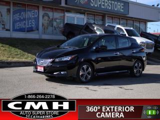 <b>LOADED ELECTRIC HATCHBACK !! NAVIGATION, 360 CAMERA, BLIND SPOT, ADAPTIVE CRUISE CONTROL, LANE KEEPING, COLLISION SENSORS, APPLE CARPLAY, ANDROID AUTO, LEATHER, POWER DRIVER SEAT, HEATED SEATS, HEATED STEERING WHEEL, BOSE PREMIUM SOUND, 17-INCH ALLOYS</b><br>      This  2018 Nissan LEAF is for sale today. <br> <br>A beautifully designed and built electric hatchback with plenty of options, great safety scores and a respectable range of over 240 kilometers. This is the all new Nissan Leaf, boasting a complete redesign with an all new look, a more functional interior that is nothing but quality, and a new drive-train offering more power and a longer range. This Nissan leaf is turning out to be one of the best full electric cars you can own.This  hatchback has 97,142 kms. Its  black in colour  and is major accident free based on the <a href=https://vhr.carfax.ca/?id=37ZoK8zOJfDU222Wk2CjuEGG1jRKx63w target=_blank>CARFAX Report</a> . It has an automatic transmission and is powered by a  smooth engine. <br> <br> Our LEAFs trim level is SL. This top of the range Nissan Leaf comes standard with a plethora of high tech options including leather power adjustable heated front seats, four cameras for a 360 degree view of the surroundings, Nissan Connect with navigation and a 7 speaker Bose premium audio system, Nissan Connect telematics remote connection for charging and air conditioning on/off, Bluetooth hands-free connectivity, Apple and Android connectivity, SiriusXM, automatic climate control, a rigid cargo cover, adaptable cruise control, and a whole range of safety tech for extended passenger and driver safety.<br> <br>To apply right now for financing use this link : <a href=https://www.cmhniagara.com/financing/ target=_blank>https://www.cmhniagara.com/financing/</a><br><br> <br/><br>Trade-ins are welcome! Financing available OAC ! Price INCLUDES a valid safety certificate! Price INCLUDES a 60-day limited warranty on all vehicles except classic or vintage cars. CMH is a Full Disclosure dealer with no hidden fees. We are a family-owned and operated business for over 30 years! o~o