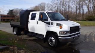 2007 GMC C5500 Crew Cab Flat Deck Diesel,6.6 Litre V8  4 door, automatic, 4X2, air conditioning, AM/FM radio, CD player, power door locks, power windows, power mirrors, white exterior, grey interior, cloth. Certification and Decal Valid until April 2024. $30,910.00 plus $375 processing fee, $31,285.00 total payment obligation before taxes.  Listing report, warranty, contract commitment cancellation fee, financing available on approved credit (some limitations and exceptions may apply). All above specifications and information is considered to be accurate but is not guaranteed and no opinion or advice is given as to whether this item should be purchased. We do not allow test drives due to theft, fraud and acts of vandalism. Instead we provide the following benefits: Complimentary Warranty (with options to extend), Limited Money Back Satisfaction Guarantee on Fully Completed Contracts, Contract Commitment Cancellation, and an Open-Ended Sell-Back Option. Ask seller for details or call 604-522-REPO(7376) to confirm listing availability.