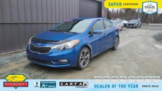 
 This 2014 Kia Forte EX is loaded with top-line features. Fixed Rear Window w/Defroster, Wheels: 17 Alloy, Vinyl Door Trim Insert, Variable Intermittent Wipers w/Heated Wiper Park. 
 
This Kia Forte EX Has Everything You Want 
 Trunk Rear Cargo Access, Torsion Beam Rear Suspension w/Coil Springs, Tires: P215/45R17 -inc: low rolling resistance, Tire mobility kit, Splash Guards, Smart Device Integration, Single Stainless Steel Exhaust w/Polished Tailpipe Finisher, Side Impact Beams, Seats w/Cloth Back Material, Remote Releases -Inc: Mechanical Cargo Access and Mechanical Fuel, Remote Keyless Entry w/Integrated Key Transmitter, Illuminated Entry, Illuminated Ignition Switch and Panic Button, Rear Child Safety Locks, Radio: AM/FM/CD/MP3 Audio System w/SiriusXM -inc: AUX and USB input ports, Bluetooth wireless technology, UVO audio infotainment, rear-view camera and 6 speakers, Radio w/Seek-Scan, Clock, Speed Compensated Volume Control, Steering Wheel Controls, Voice Activation, Radio Data System and Internal Memory, Power Rear Windows, Power Door Locks, Power 1st Row Windows w/Driver 1-Touch Down, Outboard Front Lap And Shoulder Safety Belts -inc: Rear Centre 3 Point, Height Adjusters and Pretensioners, Manual Air Conditioning, Manual Adjustable Rear Head Restraints. 
 
 Only The Best Get Recognized
KBB.com 10 Tech-Savviest Cars Under $20,000, KBB.com 10 Best Used Compact Cars Under $10,000, KBB.com 10 Best Sedans Under $25,000, KBB.com Brand Image Awards. 
 
 See What the Experts Say!
 As reported by KBB.com: The 2014 Kia Fortes key strengths include its good looks, great tech and a generous warranty. 


THE SUPER DAVES ADVANTAGE
 
BUY REMOTE - No need to visit the dealership. Through email, text, or a phone call, you can complete the purchase of your next vehicle all without leaving your house!
 
DELIVERED TO YOUR DOOR - Your new car, delivered straight to your door! When buying your car with Super Daves, well arrange a fast and secure delivery. Just pick a time that works for you and well bring you your new wheels!
 
PEACE OF MIND WARRANTY - Every vehicle we sell comes backed with a warranty so you can drive with confidence.
 
EXTENDED COVERAGE - Get added protection on your new car and drive confidently with our selection of competitively priced extended warranties.
 
WE ACCEPT TRADES - We’ll accept your trade for top dollar! We’ll assess your trade in with a few quick questions and offer a guaranteed value for your ride. We’ll even come pick up your trade when we deliver your new car.
 
SUPER CERTIFIED INSPECTION - Every vehicle undergoes an extensive 120 point inspection, that ensure you get a safe, high quality used vehicle every time.
 
FREE CARFAX VEHICLE HISTORY REPORT - If youre buying used, its important to know your cars history. Thats why we provide a free vehicle history report that lists any accidents, prior defects, and other important information that may be useful to you in your decision.
 
METICULOUSLY DETAILED – Buying used doesn’t mean buying grubby. We want your car to shine and sparkle when it arrives to you. Our professional team of detailers will have your new-to-you ride looking new car fresh.
 
(Please note that we make all attempt to verify equipment, trim levels, options, accessories, kilometers and price listed in our ads however we make no guarantees regarding the accuracy of these ads online. Features are populated by VIN decoder from manufacturers original specifications. Some equipment such as wheels and wheels sizes, along with other equipment or features may have changed or may not be present. We do not guarantee a vehicle manual, manuals can be typically found online in the rare event the vehicle does not have one. Please verify all listed information with our dealership in person before purchase. The sale price does not include any ongoing subscription based services such as Satellite Radio. Any software or hardware updates needed to run any of these systems would also be the responsibility of the client. All listed payments are OAC which means On Approved Credit and are estimated without taxes and fees as these may vary from deal to deal, taxes and fees are extra. As these payments are based off our lenders best offering they may be subject to change without notice. Please ensure this vehicle is ready to be viewed at the dealership by making an appointment with our sales staff. We cannot guarantee this vehicle will be on premises and ready for viewing unless and appointment has been made.)
