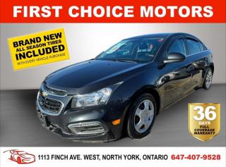 Welcome to First Choice Motors, the largest car dealership in Toronto of pre-owned cars, SUVs, and vans priced between $5000-$15,000. With an impressive inventory of over 300 vehicles in stock, we are dedicated to providing our customers with a vast selection of affordable and reliable options. <br><br>Were thrilled to offer a used 2015 Chevrolet Cruze LT, black color with 165,000km (STK#7080) This vehicle was $10990 NOW ON SALE FOR $8990. It is equipped with the following features:<br>- Automatic Transmission<br>- Bluetooth<br>- Reverse camera<br>- Power windows<br>- Power locks<br>- Power mirrors<br>- Air Conditioning<br><br>At First Choice Motors, we believe in providing quality vehicles that our customers can depend on. All our vehicles come with a 36-day FULL COVERAGE warranty. We also offer additional warranty options up to 5 years for our customers who want extra peace of mind.<br><br>Furthermore, all our vehicles are sold fully certified with brand new brakes rotors and pads, a fresh oil change, and brand new set of all-season tires installed & balanced. You can be confident that this car is in excellent condition and ready to hit the road.<br><br>At First Choice Motors, we believe that everyone deserves a chance to own a reliable and affordable vehicle. Thats why we offer financing options with low interest rates starting at 7.9% O.A.C. Were proud to approve all customers, including those with bad credit, no credit, students, and even 9 socials. Our finance team is dedicated to finding the best financing option for you and making the car buying process as smooth and stress-free as possible.<br><br>Our dealership is open 7 days a week to provide you with the best customer service possible. We carry the largest selection of used vehicles for sale under $9990 in all of Ontario. We stock over 300 cars, mostly Hyundai, Chevrolet, Mazda, Honda, Volkswagen, Toyota, Ford, Dodge, Kia, Mitsubishi, Acura, Lexus, and more. With our ongoing sale, you can find your dream car at a price you can afford. Come visit us today and experience why we are the best choice for your next used car purchase!<br><br>All prices exclude a $10 OMVIC fee, license plates & registration  and ONTARIO HST (13%)