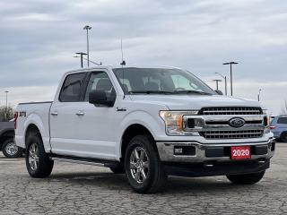 Oxford White 2020 Ford F-150 XLT 4D SuperCrew 2.7L V6 EcoBoost 10-Speed Automatic 4WD 4WD, 3.55 Axle Ratio, 4-Wheel Disc Brakes, 7 Speakers, ABS brakes, Air Conditioning, Alloy wheels, AM/FM radio: SiriusXM, AppLink/Apple CarPlay and Android Auto, Auto High-beam Headlights, Block heater, Brake assist, Bumpers: chrome, Chrome 2-Bar Style Grille, Chrome Door & Tailgate Handles w/Body-Colour Bezel, Chrome Step Bars, Class IV Trailer Hitch Receiver, Compass, Delay-off headlights, Driver door bin, Driver vanity mirror, Dual front impact airbags, Dual front side impact airbags, Electronic Stability Control, Emergency communication system: SYNC 3 911 Assist, Equipment Group 300A Base, Exterior Parking Camera Rear, Front anti-roll bar, Front fog lights, Front reading lights, Front wheel independent suspension, Fully automatic headlights, GVWR: 2,993 kg (6,600 lb) Payload Package, Illuminated entry, Low tire pressure warning, Occupant sensing airbag, Outside temperature display, Overhead airbag, Panic alarm, Passenger door bin, Passenger vanity mirror, Power door mirrors, Power steering, Power windows, Radio data system, Radio: AM/FM SiriusXM Satellite, Rear reading lights, Rear step bumper, Remote keyless entry, Security system, Single-Tip Chrome Exhaust, Speed control, Speed-sensing steering, Split folding rear seat, Steering wheel mounted audio controls, SYNC 3, Tachometer, Telescoping steering wheel, Tilt steering wheel, Traction control, Variably intermittent wipers, Voltmeter, Wheels: 18 Chrome-Like PVD, XTR 4x4 Decal, XTR Package.


Reviews:
  * Many owners say the F-150s wide selection of handy and high-tech features plays a major role in its appeal, with the advanced parking and trailer maneuvering systems being common favourites. A commanding driving position, very spacious cabin, and relatively easy-to-use control layouts round out the package. Performance typically rates highly as well, especially from the EcoBoost engines. Source: autoTRADER.ca