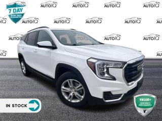 AWD.<br><br>White 2022 GMC Terrain SLE 4D Sport Utility 1.5L DOHC 9-Speed Automatic AWD<p> </p>

<h4>VALUE+ CERTIFIED PRE-OWNED VEHICLE</h4>

<p>36-point Provincial Safety Inspection<br />
172-point inspection combined mechanical, aesthetic, functional inspection including a vehicle report card<br />
Warranty: 30 Days or 1500 KMS on mechanical safety-related items and extended plans are available<br />
Complimentary CARFAX Vehicle History Report<br />
2X Provincial safety standard for tire tread depth<br />
2X Provincial safety standard for brake pad thickness<br />
7 Day Money Back Guarantee*<br />
Market Value Report provided<br />
Complimentary 3 months SIRIUS XM satellite radio subscription on equipped vehicles<br />
Complimentary wash and vacuum<br />
Vehicle scanned for open recall notifications from manufacturer</p>

<p>SPECIAL NOTE: This vehicle is reserved for AutoIQs retail customers only. Please, No dealer calls. Errors & omissions excepted.</p>

<p>*As-traded, specialty or high-performance vehicles are excluded from the 7-Day Money Back Guarantee Program (including, but not limited to Ford Shelby, Ford mustang GT, Ford Raptor, Chevrolet Corvette, Camaro 2SS, Camaro ZL1, V-Series Cadillac, Dodge/Jeep SRT, Hyundai N Line, all electric models)</p>

<p>INSGMT</p>
