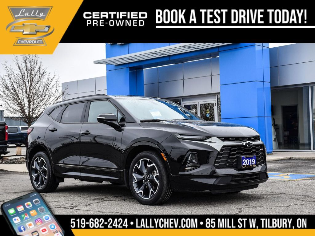 Used 2019 Chevrolet Blazer RS, 4D SPORT UTILITY, AWD, LOW KMS! for Sale in Tilbury, Ontario