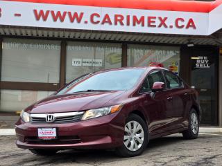 Used 2012 Honda Civic LX LOW KMS | Bluetooth | Cruise for sale in Waterloo, ON