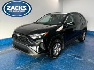 New Price! 2022 Toyota RAV4 XLE XLE AWD | Sunroof | Zacks Certified Certified. 8-Speed Automatic AWD Midnight Black Metallic 2.5L 4-Cylinder DOHC<br><br><br>AWD, Black w/Fabric Seat Trim, 17 Alloy Wheels, AM/FM radio, Apple CarPlay/Android Auto, Auto High-beam Headlights, Automatic temperature control, Exterior Parking Camera Rear, Heated door mirrors, Heated Front Bucket Seats, Heated steering wheel, Power driver seat, Power Liftgate, Power moonroof, Power steering, Power windows, Rain sensing wipers, RAV4 XLE Grade, Rear window defroster, Rear window wiper, Remote keyless entry, Telescoping steering wheel, Turn signal indicator mirrors.<br><br>Certification Program Details: Fully Reconditioned | Fresh 2 Yr MVI | 30 day warranty* | 110 point inspection | Full tank of fuel | Krown rustproofed | Flexible financing options | Professionally detailed<br><br>This vehicle is Zacks Certified! Youre approved! We work with you. Together well find a solution that makes sense for your individual situation. Please visit us or call 902 843-3900 to learn about our great selection.<br>Awards:<br>  * ALG Canada Residual Value Awards<br>With 22 lenders available Zacks Auto Sales can offer our customers with the lowest available interest rate. Thank you for taking the time to check out our selection!