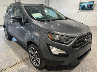 <div>Experience the blend of practicality and adventure with our 2020 Ford Ecosport SES. This compact SUV is a perfect companion for both the urban jungle and the weekend escapes. The Ecosport SES, finished in a striking color, features a bold design with its signature grille and athletic stance.</div><br /><div><br></div><br /><div>Exterior and Performance:</div><br /><div>- The SES trim boasts stylish alloy/aluminum wheels that not only enhance the vehicles appearance but also ensure durability.</div><br /><div>- Equipped with fog lights, the Ecosport provides better visibility in challenging weather conditions.</div><br /><div>- This SUV is powered by a robust 2.0L I4 engine paired with an automatic transmission, delivering smooth and responsive performance.</div><br /><div>- The four-wheel-drive (4WD) drivetrain offers excellent traction and handling, allowing for confidence in a variety of driving environments.</div><br /><div>- Fuel efficiency is commendable, with an estimated 10.2L/100km in the city and 8.1L/100km on the highway.</div><br /><div><br></div><br /><div>Interior Comfort and Features:</div><br /><div>- The cabin provides a cozy atmosphere with heated front seats for those chilly mornings.</div><br /><div>- A telescopic steering wheel ensures a comfortable driving position for drivers of all sizes.</div><br /><div>- Power windows offer convenience and ease of use.</div><br /><div>- For long drives, cruise control is a welcome feature that can help reduce fatigue and maintain a steady speed.</div><br /><div><br></div><br /><div>Safety and Security:</div><br /><div>- Safety is paramount, and the Ecosport SES comes with an array of features such as anti-lock brakes (ABS) for better stopping power and child safety locks for the protection of young passengers.</div><br /><div>- The driver side airbag and the option to turn the passenger front airbag on or off provide peace of mind.</div><br /><div>- With the addition of autonomy features, the vehicle offers advanced driver assistance systems for an added layer of safety.</div><br /><div><br></div><br /><div>Technology and Entertainment:</div><br /><div>- The SUV is equipped with modern connectivity features like Apple CarPlay and Android Auto, making it easy to sync your smartphone for calls, navigation, and entertainment.</div><br /><div>- GPS Navigation ensures that youll always find the most efficient route to your destination.</div><br /><div>- Keyless entry and push-to-start functions add a touch of convenience and ease to your daily routine.</div><br /><div><br></div><br /><div>Additional Luxuries:</div><br /><div>- The sun/moonroof adds an extra element of luxury, allowing passengers to enjoy natural light or a view of the stars.</div><br /><div>- The vehicle also includes heated seats, enhancing comfort for all occupants during colder weather,</div><br /><div><br></div><br /><div>At Sisson Auto, we understand the importance of a reliable vehicle that caters to your needs. Our commitment to quality is evident in the comprehensive care we offer to ensure your satisfaction. With the 2020 Ford Ecosport SES, youre not just getting an SUV; youre getting a lifestyle enhancer thats ready for whatever comes your way. </div><br /><div>** This description was written by AI based on information provided about the vehicle. AI can sometimes produce incorrect information. Please confirm all details with the dealership.</div>