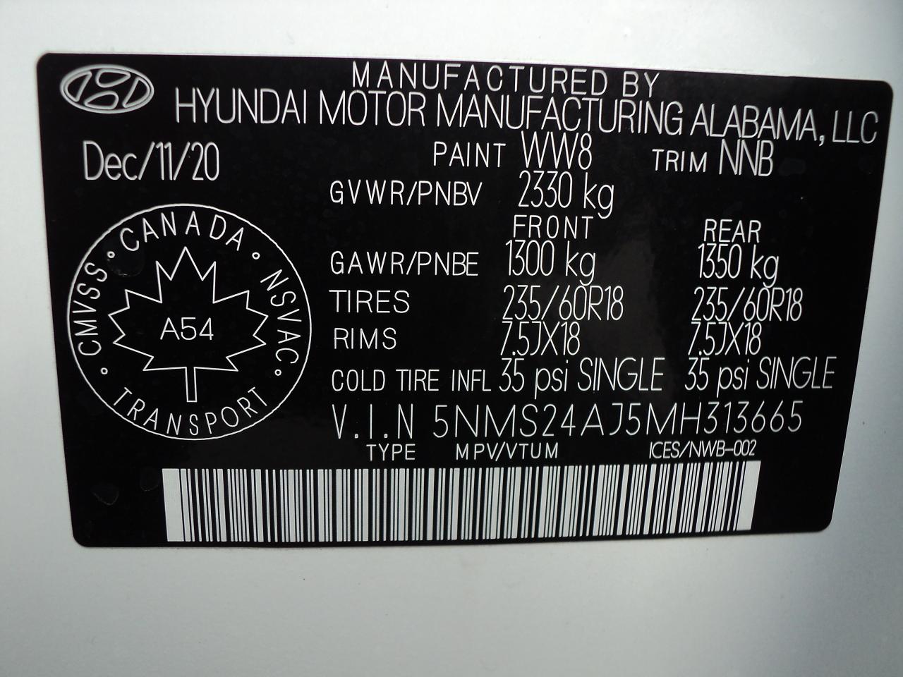 2021 Hyundai Santa Fe Essential FWD 2.5L4cyl HeatedSeats&SterringWheel - Photo #32