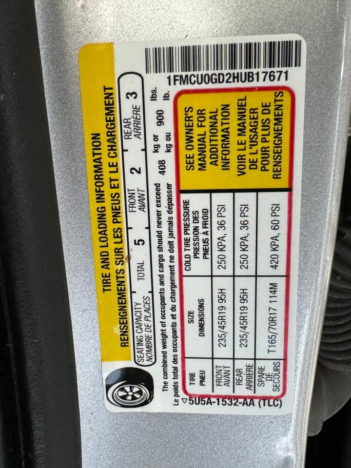 2017 Ford Escape SE W/Apperance PKG+ApplePlay+CLEAN CARFAX - Photo #40