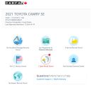 2021 Toyota Camry SE+Leather+ApplePlay+Adaptive Cruise+CLEANC CARFAX Photo76
