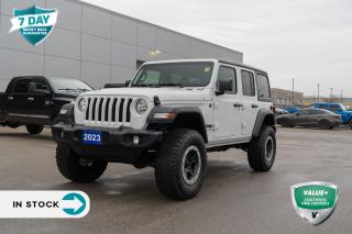 <p>Take advantage of this low-mileage pre-owned 2023 Jeep Wrangler and bring it home today. The Wrangler Sport S is loaded with many key features such as an 8-speed TorqueFilite automatic transmission, Alpine premium audio system, and remote eyeless entry. </p>

<p>This jeep is also equipped with Uconnect 4 with a 7-inch display, power-heated exterior mirrors, cruise control, and much more. </p>

<p> </p>
<p> </p>

<h4>VALUE+ CERTIFIED PRE-OWNED VEHICLE</h4>

<p>36-point Provincial Safety Inspection<br />
172-point inspection combined mechanical, aesthetic, functional inspection including a vehicle report card<br />
Warranty: 30 Days or 1500 KMS on mechanical safety-related items and extended plans are available<br />
Complimentary CARFAX Vehicle History Report<br />
2X Provincial safety standard for tire tread depth<br />
2X Provincial safety standard for brake pad thickness<br />
7 Day Money Back Guarantee*<br />
Market Value Report provided<br />
Complimentary 3 months SIRIUS XM satellite radio subscription on equipped vehicles<br />
Complimentary wash and vacuum<br />
Vehicle scanned for open recall notifications from manufacturer</p>

<p>SPECIAL NOTE: This vehicle is reserved for AutoIQs retail customers only. Please, No dealer calls. Errors & omissions excepted.</p>

<p>*As-traded, specialty or high-performance vehicles are excluded from the 7-Day Money Back Guarantee Program (including, but not limited to Ford Shelby, Ford mustang GT, Ford Raptor, Chevrolet Corvette, Camaro 2SS, Camaro ZL1, V-Series Cadillac, Dodge/Jeep SRT, Hyundai N Line, all electric models)</p>

<p>INSGMT</p>