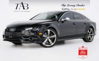 This Powerful 2016 Audi S7 4.0T is a local Ontario vehicle that combines powerful performance with advanced technology and luxurious amenities. With its sport-tuned suspension and dynamic driving characteristics, the S7 offers a thrilling driving experience while maintaining exceptional comfort for daily commuting or long-distance travel. 

Key Features Includes:

- V8
- Navigation
- Bluetooth
- Surround Camera System
- Parking Sensors
- Sunroof
- Heads Up Display
- BOSE Audio System
- Sirius XM Radio
- Front and Rear Heated Seats
- Front Ventilated Seats
- Front Massaging Seats
- Cruise Control
- Audi Side Assist
- Audi Braking Guard
- Parking Aid
- Audi Active Lane Assist
- Rain Sensor
- Blind Spot Assist
- 21" Alloy Wheels 

NOW OFFERING 3 MONTH DEFERRED FINANCING PAYMENTS ON APPROVED CREDIT. 

Looking for a top-rated pre-owned luxury car dealership in the GTA? Look no further than Toronto Auto Brokers (TAB)! Were proud to have won multiple awards, including the 2023 GTA Top Choice Luxury Pre Owned Dealership Award, 2023 CarGurus Top Rated Dealer, 2024 CBRB Dealer Award, the Canadian Choice Award 2024,the 2024 BNS Award, the 2023 Three Best Rated Dealer Award, and many more!

With 30 years of experience serving the Greater Toronto Area, TAB is a respected and trusted name in the pre-owned luxury car industry. Our 30,000 sq.Ft indoor showroom is home to a wide range of luxury vehicles from top brands like BMW, Mercedes-Benz, Audi, Porsche, Land Rover, Jaguar, Aston Martin, Bentley, Maserati, and more. And we dont just serve the GTA, were proud to offer our services to all cities in Canada, including Vancouver, Montreal, Calgary, Edmonton, Winnipeg, Saskatchewan, Halifax, and more.

At TAB, were committed to providing a no-pressure environment and honest work ethics. As a family-owned and operated business, we treat every customer like family and ensure that every interaction is a positive one. Come experience the TAB Lifestyle at its truest form, luxury car buying has never been more enjoyable and exciting!

We offer a variety of services to make your purchase experience as easy and stress-free as possible. From competitive and simple financing and leasing options to extended warranties, aftermarket services, and full history reports on every vehicle, we have everything you need to make an informed decision. We welcome every trade, even if youre just looking to sell your car without buying, and when it comes to financing or leasing, we offer same day approvals, with access to over 50 lenders, including all of the banks in Canada. Feel free to check out your own Equifax credit score without affecting your credit score, simply click on the Equifax tab above and see if you qualify.

So if youre looking for a luxury pre-owned car dealership in Toronto, look no further than TAB! We proudly serve the GTA, including Toronto, Etobicoke, Woodbridge, North York, York Region, Vaughan, Thornhill, Richmond Hill, Mississauga, Scarborough, Markham, Oshawa, Peteborough, Hamilton, Newmarket, Orangeville, Aurora, Brantford, Barrie, Kitchener, Niagara Falls, Oakville, Cambridge, Kitchener, Waterloo, Guelph, London, Windsor, Orillia, Pickering, Ajax, Whitby, Durham, Cobourg, Belleville, Kingston, Ottawa, Montreal, Vancouver, Winnipeg, Calgary, Edmonton, Regina, Halifax, and more.

Call us today or visit our website to learn more about our inventory and services. And remember, all prices exclude applicable taxes and licensing, and vehicles can be certified at an additional cost of $799.