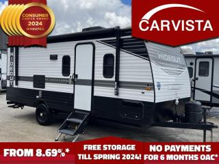 FREE STORAGE TILL SPRING 2024! Come see why Carvista has been the Consumer Choice Award Winner for 4 consecutive years! 2021-2024! Dont play the waiting game, our units are instock, no pre-order necessary!!                                  

WAS $38386 MSRP.  SAVE THOUSANDS FROM NEW!                  

    Embark on your next adventure with the 2022 Keystone Hideout 186SS, a compact yet luxurious travel trailer designed to elevate your outdoor experiences to new heights. Perfectly blending comfort, functionality, and style, this meticulously crafted unit offers everything you need for memorable journeys with family and friends.

Exterior Features:

Length: 22 feet, providing optimal maneuverability without compromising on living space.
Weight: 4161 lbs.  Lightweight design, making towing a breeze for a wide range of vehicles.
GVWR: 5000 lbs
Hitch Weight: 615 lbs
Sleek and aerodynamic profile, enhancing fuel efficiency and reducing wind resistance during travel.
Sturdy construction with a durable aluminum frame, ensuring longevity and resilience against the elements.
Tinted windows for privacy and protection from UV rays.
14 foot Electric awning with LED lighting, creating a welcoming outdoor space for relaxation and entertainment, day or night.
Outdoor speakers, allowing you to enjoy your favorite music while embracing the great outdoors.
Exterior storage compartments for convenient stowing of camping gear, outdoor equipment, and essentials.

Interior Features:

Sleeps up to 6 people!
Modern and inviting interior with stylish decor and premium finishes.
Spacious living area with ample seating for lounging and dining, featuring comfortable furniture upholstered in high-quality fabrics.
Well-equipped kitchenette complete with a stainless steel sink, three-burner stove, oven, microwave, and refrigerator/freezer combo, facilitating effortless meal preparation and cooking.
Dinette booth that easily converts into an additional sleeping area, accommodating extra guests or family members.
Private bathroom with a shower, toilet, and sink, offering comfort and convenience on the road.
Cozy bedroom area with a comfortable queen-size bed, ensuring a restful nights sleep after a day of adventure.
Storage solutions throughout the unit, including overhead cabinets, wardrobe closets, and under-bed storage, maximizing space and organization.
Entertainment center with a TV mount and connections, providing entertainment options for downtime indoors.
Ducted air conditioning and heating system for climate control and comfort in any weather conditions.

13500 BTU AC
20000 BTU Heater

Additional Features:

Solar panel pre-wiring, allowing for easy installation of solar power for off-grid adventures.
Satellite and cable TV hookups for access to your favorite shows and channels wherever you roam.
Digital TV antenna for clear reception of over-the-air broadcasts.
Smoke detector, carbon monoxide detector, and LP gas detector for added safety and peace of mind.
Water heater with quick recovery time, ensuring hot water on demand for showers and cleaning.
30-amp shore power hookup for reliable electrical connectivity at campsites.
Spare tire kit for emergency situations and peace of mind while traveling.

Keystones reputation for quality craftsmanship, backed by industry-leading warranties and customer support.
Whether youre planning weekend getaways, cross-country road trips, or extended stays in the great outdoors, the 2022 Keystone Hideout 186SS is your ultimate companion for adventure and relaxation. Dont miss out on the opportunity to own this exceptional travel trailer and start creating unforgettable memories with your loved ones today!

Come see why Carvista has been the Consumer Choice Award Winner for 4 consecutive years! 2021, 2022, 2023 AND 2024! Dont play the waiting game, our units are instock, no pre-order necessary!! See for yourself why Carvista has won this prestigious award and continues to serve its community. Carvista Approved! Our RVista package includes a complete inspection of your camper that includes general testing of the camper systems! We pride ourselves in providing the highest quality trailers possible, and include a rigorous detail to ensure you get the cleanest trailer around.
Prices and payments exclude GST OR PST 
Carvista Inc. Dealer Permit # 1211
Category: Used Camper
Units may not be exactly as shown, please verify all details with a sales person.
